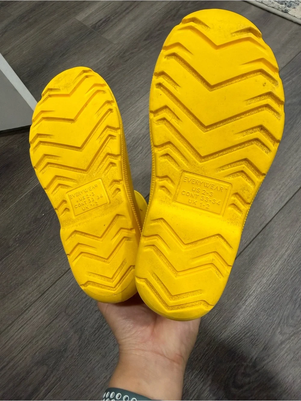 Totes yellow rain boots